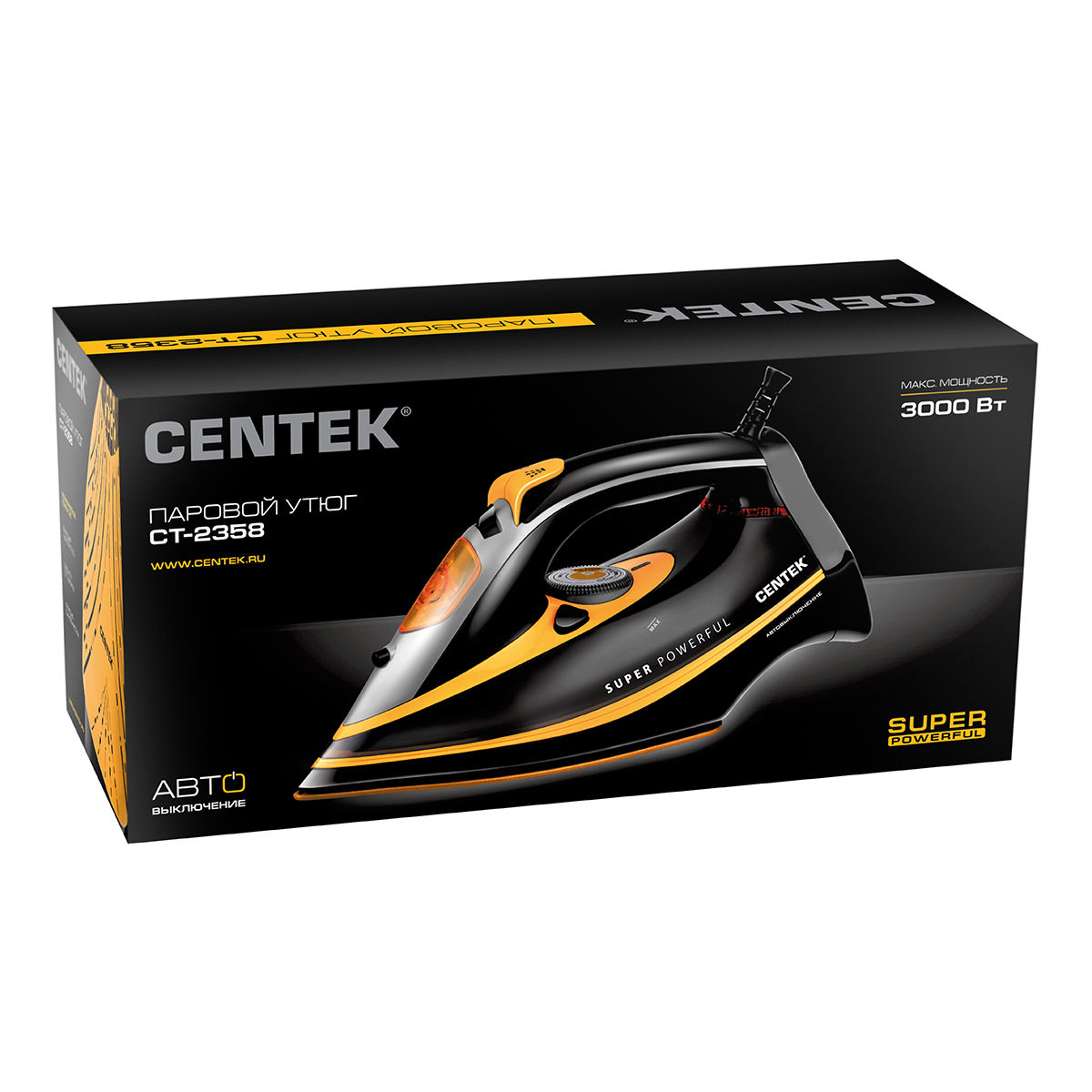 Утюг Centek CT-2358 (желтый) — фото 7