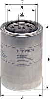 Топливный фильтр Hengst H17WK02 - 