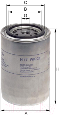 Топливный фильтр Hengst H17WK02