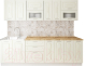 Кухонный гарнитур Артём-Мебель Адель со стеклом МДФ 2.6м (жемчуг матовый текстурный) - 