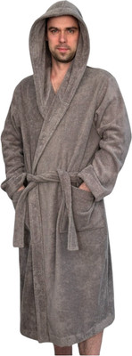 Халат Lilia Мужской махровый с капюшоном 25С-001М (р-р 44-46/176, темно-серый) - 