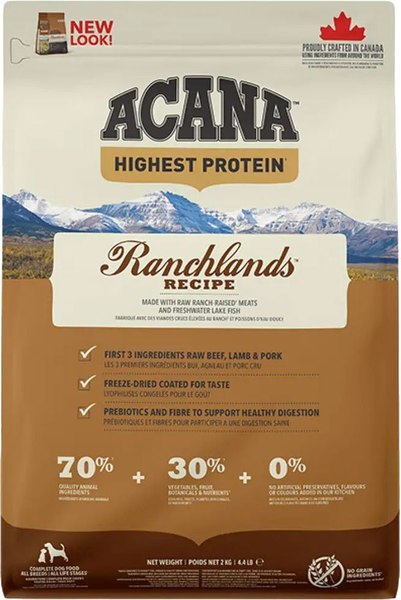 Сухой корм для собак Acana Ranchlands говядина, ягненок, свинина / 2235 (11.4кг)