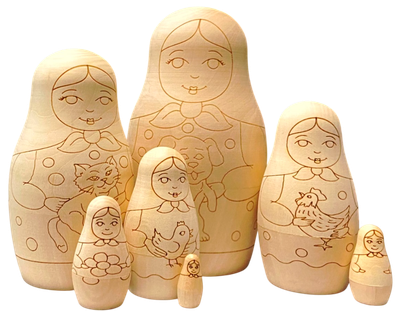 

Набор заготовок для творчества, Русские матрешки / blank7_pets