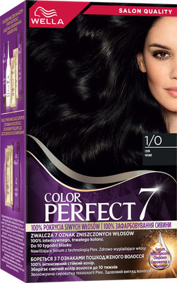 

Крем-краска для волос, Color Perfect Стойкая 1/0 черный