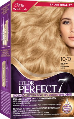 

Крем-краска для волос, Color Perfect Стойкая 10/0 платиновый блонд