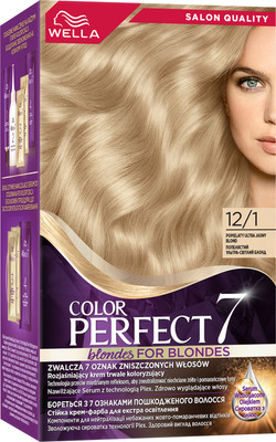 

Крем-краска для волос, Color Perfect Стойкая 12/1 перламутровый блонд