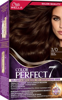 

Крем-краска для волос, Color Perfect Стойкая 3/0 темный шатен