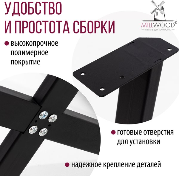 Купить Обеденный стол Millwood Лофт Орлеан Л D90x75 в Молодечно