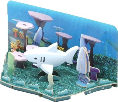 

Игрушка-конструктор, Ocean Белая акула с диорамой HO006