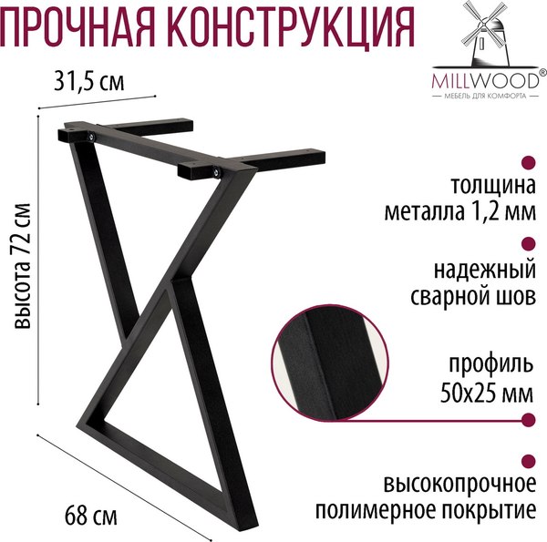 Купить Обеденный стол Millwood Дели Л18 130x80х75  
