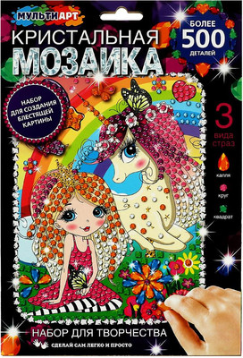 

Набор алмазной вышивки, Единорожек и принцесса / CRYST-MAUNI