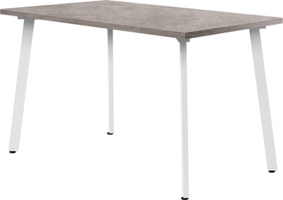 Обеденный стол Millwood Шанхай 120x70х75 (бетон/металл белый) - 