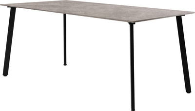 Обеденный стол Millwood Шанхай Л18 130x80х75 (бетон/металл черный) - 