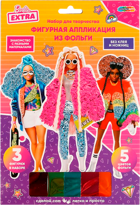 Набор для творчества MultiArt Фигурная аппликация из фольги Барби / FIGUREFOILART-BRB-EXTRA2 - 