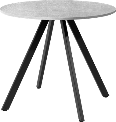 Обеденный стол Millwood Олесунн D90x90x75х1.8 (бетон/металл черный) - 
