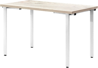 Обеденный стол Millwood Лофт Прага Л 120x70x75 (дуб белый Craft/металл белый) - 