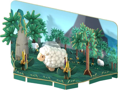 Игрушка-конструктор Halftoys Animal Овца с диорамой HA008 -