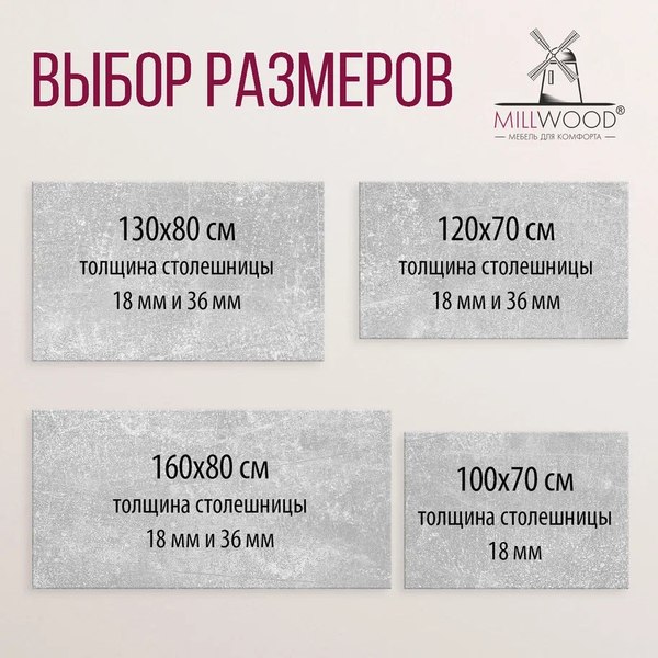 Купить Обеденный стол Millwood Лофт Прага Л 160x80x75 в Слуцке