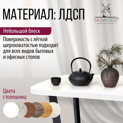 Купить Столешница для стола Millwood Закругленная 110x70x3.6  