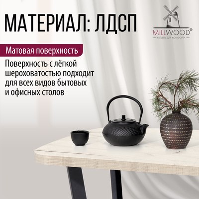 Купить Столешница для стола Millwood Закругленная 140x80x3.6  