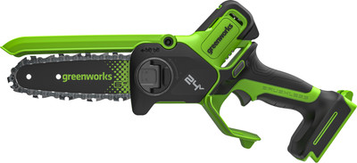 Пила цепная аккумуляторная Greenworks GD24CS15 бесщеточная 24V 15см / 2010107 (без АКБ и ЗУ, с автоматической смазкой цепи) -
