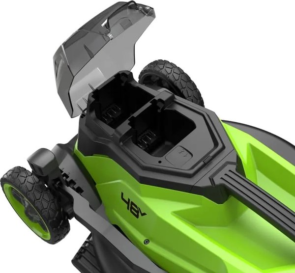 Газонокосилка аккумуляторная Greenworks GD24X2LM361 бесщеточная 2x24V 36см / 2520707UD (c 2-мя АКБ 4Ач и ЗУ)