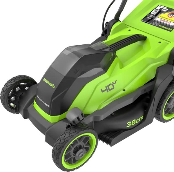 Газонокосилка аккумуляторная Greenworks GD40LM361 бесщеточная 40V 36см / 2520807UB (c АКБ 4Ач и ЗУ)
