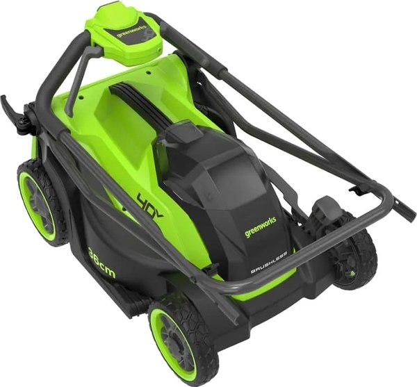 Газонокосилка аккумуляторная Greenworks GD40LM361 бесщеточная 40V 36см / 2520807UB (c АКБ 4Ач и ЗУ)