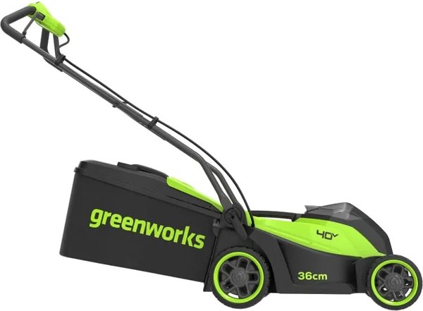 Газонокосилка аккумуляторная Greenworks GD40LM361 бесщеточная 40V 36см / 2520807UB (c АКБ 4Ач и ЗУ)