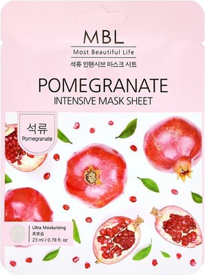 Маска для лица тканевая MBL с экстрактом граната - 