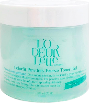 Пэд для лица L'odeurlette In England Colorfit Powdery Breez д/чувствительной и сухой кожи (150мл) - 