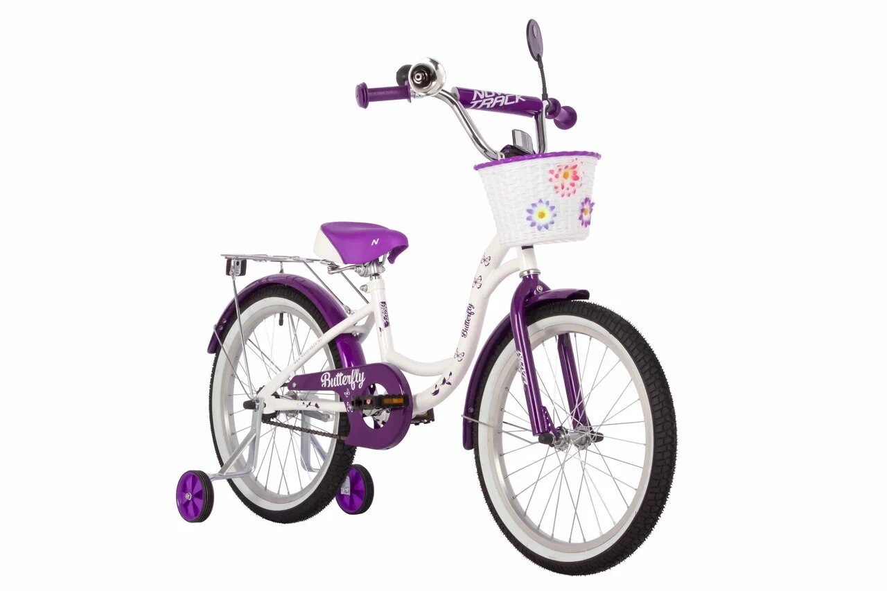 Детский велосипед Novatrack Butterfly / 207BUTTERFLY.WVL23 (белый/фиолетовый, разобранный, в коробке) — фото 3