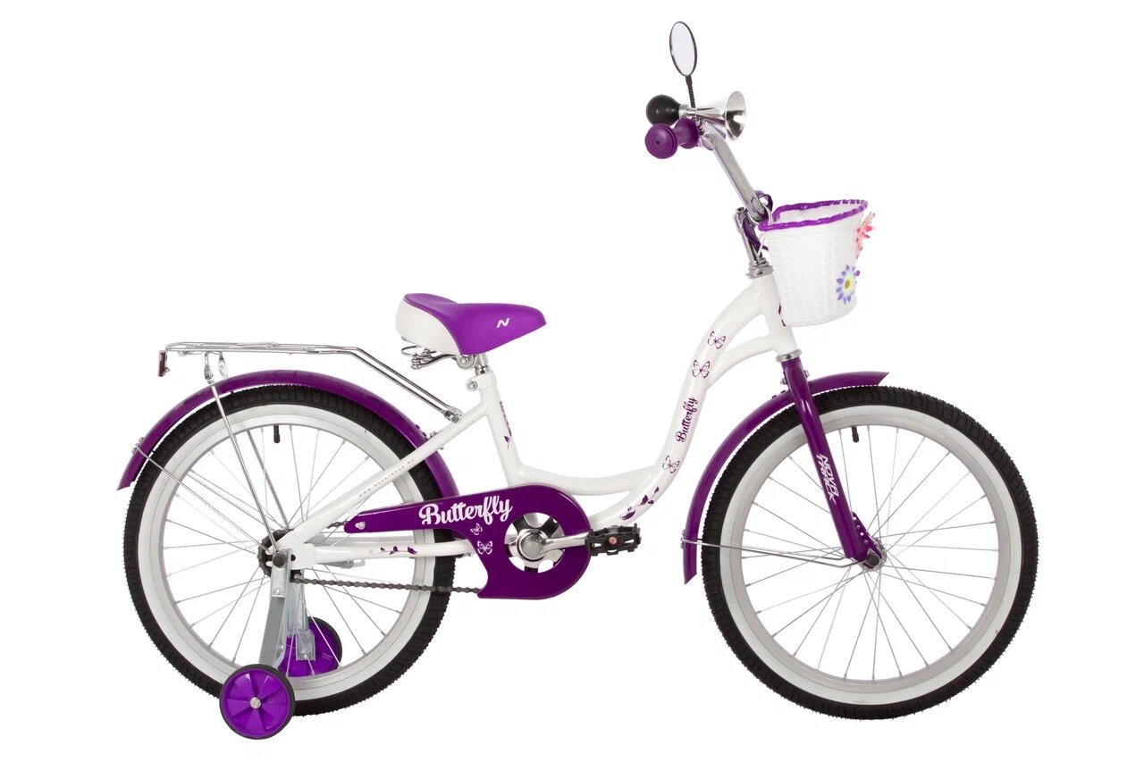 Детский велосипед Novatrack Butterfly / 207BUTTERFLY.WVL23 (белый/фиолетовый, разобранный, в коробке) — фото 2