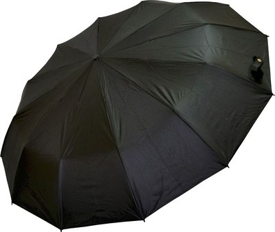 Зонт складной Ame Yoke ОК55-12DR (черный) - 