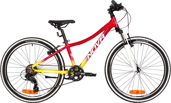 Детский велосипед Novatrack Katrina 20 / 20AHV.KATRINA.YRD5 (желтый/красный, разобранный, в коробке)