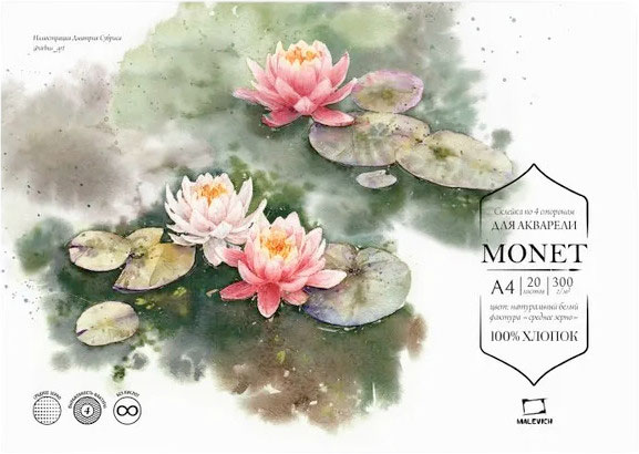 Набор бумаги для рисования Малевичъ Monet / 401569 (20л)