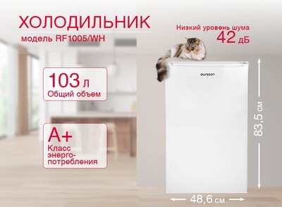 Купить Холодильник с морозильником Oursson RF1005/WH  