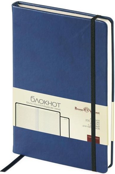 Записная книжка Bruno Visconti Megapolis Velvet / 352501 (100л, темно-синий)