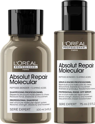Набор косметики для волос L'Oreal Professionnel Molecular Шампунь 100мл+Сыворотка 75мл - 