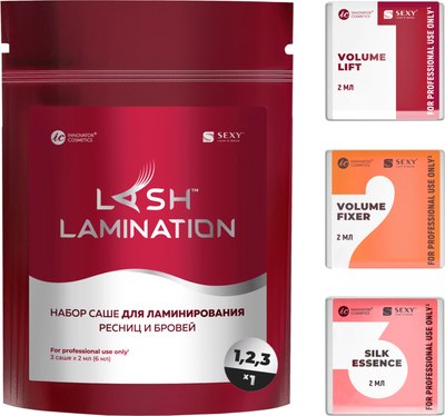 Набор для ламинирования ресниц Innovator Cosmetics Для ресниц и бровей (6мл, красный) - 