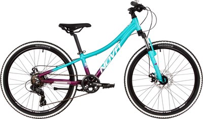 Велосипед Novatrack Katrina 24 / 24AHD.KATRINA.10VGN5 (зеленый/фиолетовый, разобранный, в коробке) - 