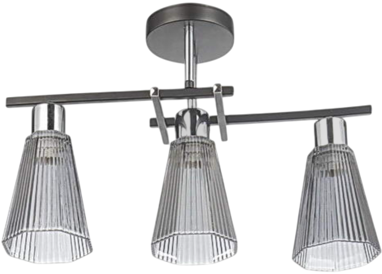 Люстра Aitin-Pro НПБ 02-3x60-101 / 6289/3 (черный/хром)
