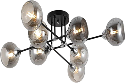 Люстра Aitin-Pro НПБ 02-8x60-101 / RH8242/8 (черный/хром) -