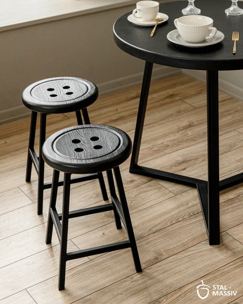 Купить Табурет Stal-Massiv Button-47 в Барановичах