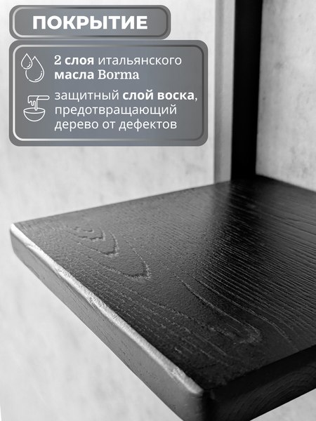 Полка Stal-Massiv Fly-BS (черный)