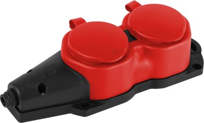 Колодка удлинителя ЭРА KX-2e-RED-IP44 / Б0068443 - 