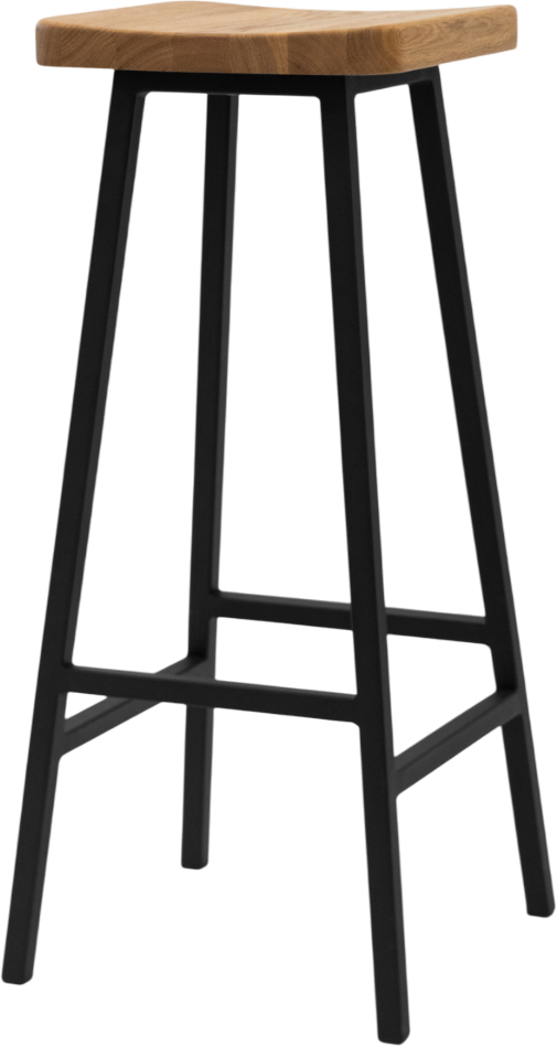 Табурет барный Stal-Massiv HALLS-М78 (дуб натуральный/черный)