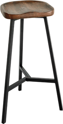 Табурет барный Stal-Massiv PopART-78 (дуб мореный/черный) -