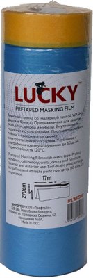 Пленка строительная Lucky Tape Маскер-защитная Washi с малярной лентой 270см WF27017 (17м) - 