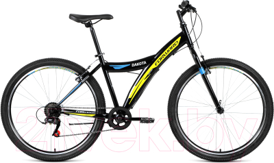 Велосипед Forward Dakota 26 1.0 2019 / RBKW9MN6P003 (черный/желтый)